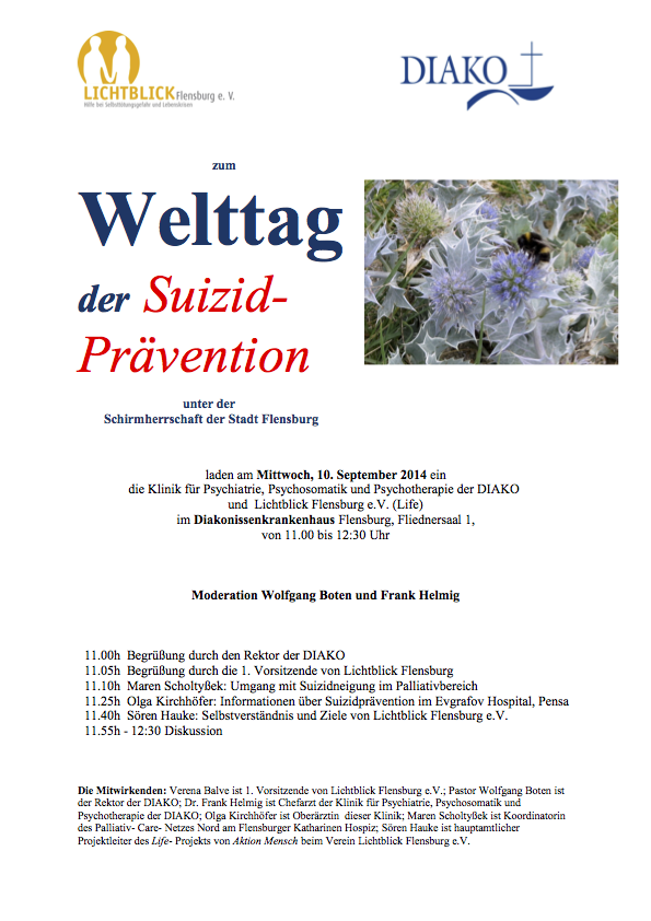 Welttag der Suizidprävention 2014